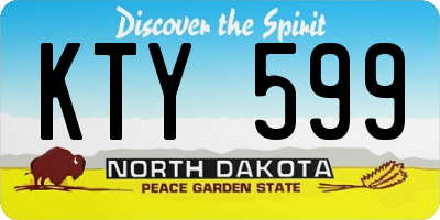 ND license plate KTY599