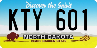 ND license plate KTY601