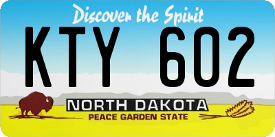 ND license plate KTY602