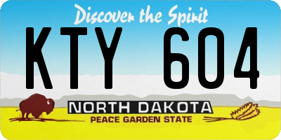 ND license plate KTY604