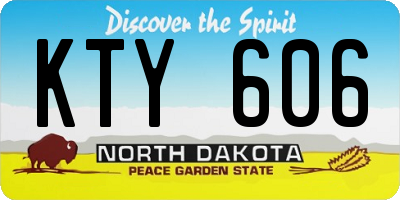 ND license plate KTY606