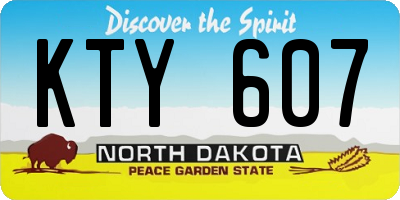 ND license plate KTY607
