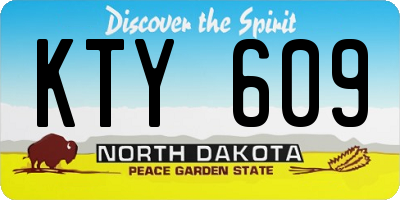 ND license plate KTY609