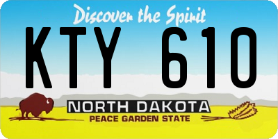 ND license plate KTY610