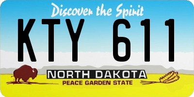 ND license plate KTY611