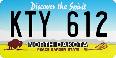 ND license plate KTY612
