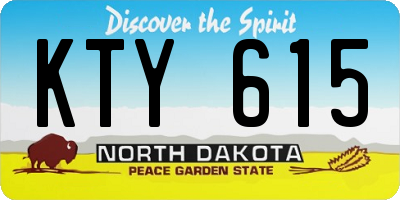 ND license plate KTY615