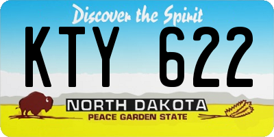 ND license plate KTY622