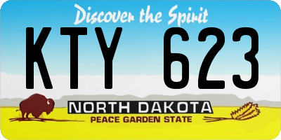 ND license plate KTY623
