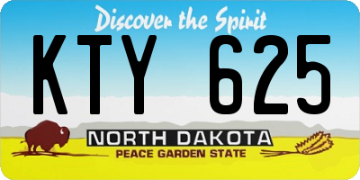 ND license plate KTY625
