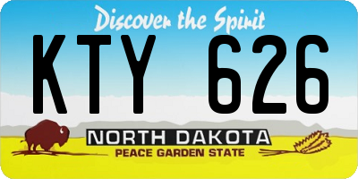ND license plate KTY626