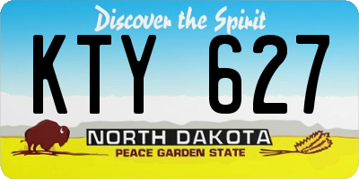 ND license plate KTY627