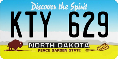 ND license plate KTY629