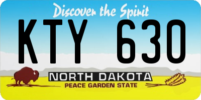 ND license plate KTY630