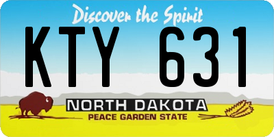 ND license plate KTY631