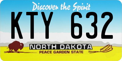 ND license plate KTY632