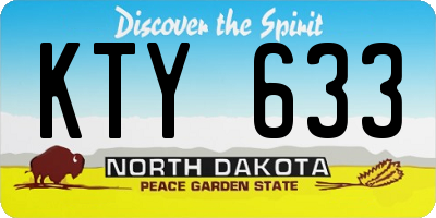 ND license plate KTY633