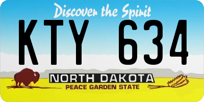 ND license plate KTY634