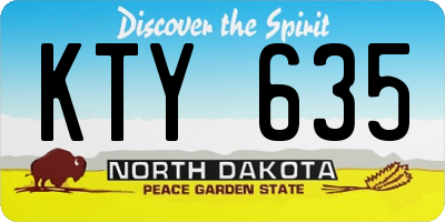 ND license plate KTY635