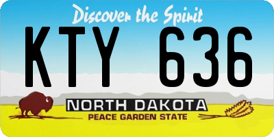 ND license plate KTY636