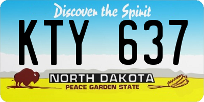 ND license plate KTY637