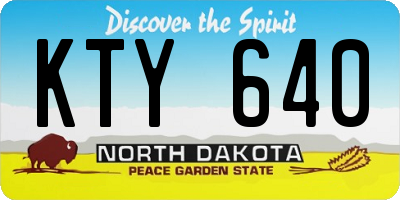 ND license plate KTY640