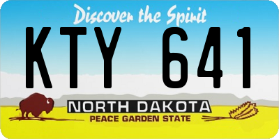 ND license plate KTY641