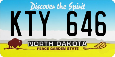 ND license plate KTY646