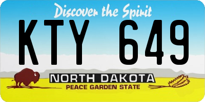 ND license plate KTY649