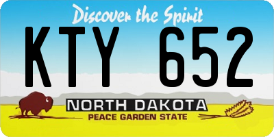 ND license plate KTY652