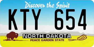 ND license plate KTY654