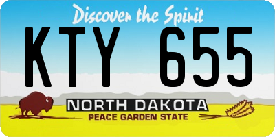 ND license plate KTY655