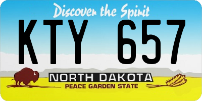 ND license plate KTY657
