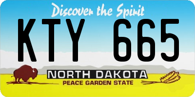 ND license plate KTY665