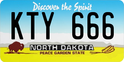 ND license plate KTY666