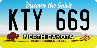 ND license plate KTY669