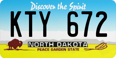 ND license plate KTY672