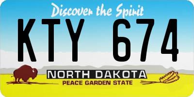 ND license plate KTY674