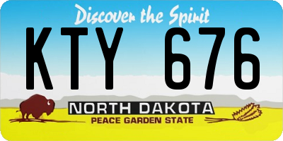ND license plate KTY676