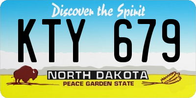 ND license plate KTY679