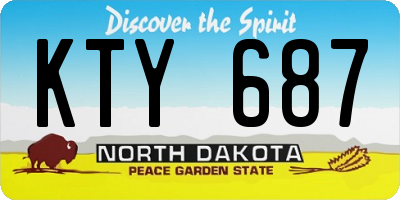 ND license plate KTY687