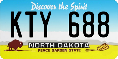 ND license plate KTY688