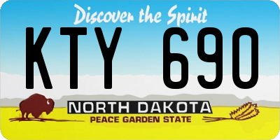 ND license plate KTY690