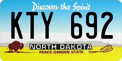 ND license plate KTY692