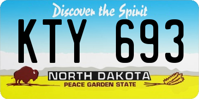 ND license plate KTY693