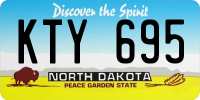 ND license plate KTY695