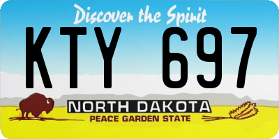 ND license plate KTY697