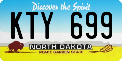 ND license plate KTY699