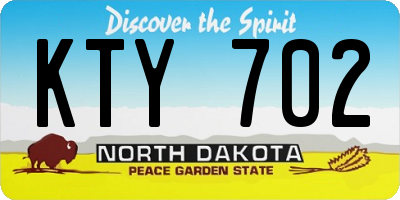 ND license plate KTY702