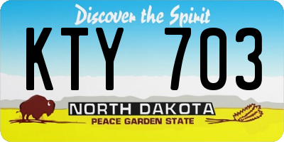 ND license plate KTY703